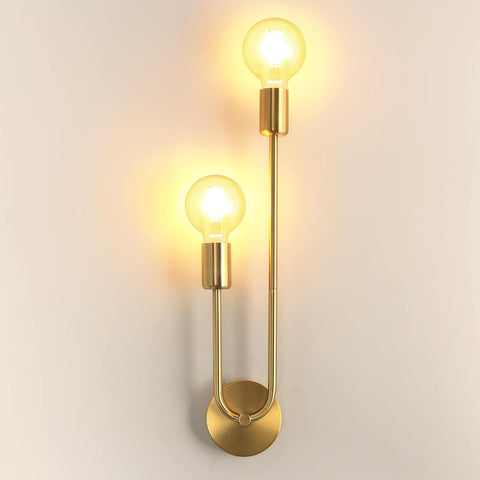 Riserva Gold Wall Light E27, Wall Lamp Retro Industrial for Bedroom, Living Room, Dining Room, Staircase, Café, Hotel (Bulb not Included)