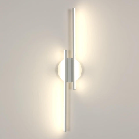 Riserva Modern LED Wall Light, 24W Linear Wall Sconce White, 4500K Neutral Light, Wall Lamp Aluminum for Bedroom, Living Room, Dining Room, Hallway
