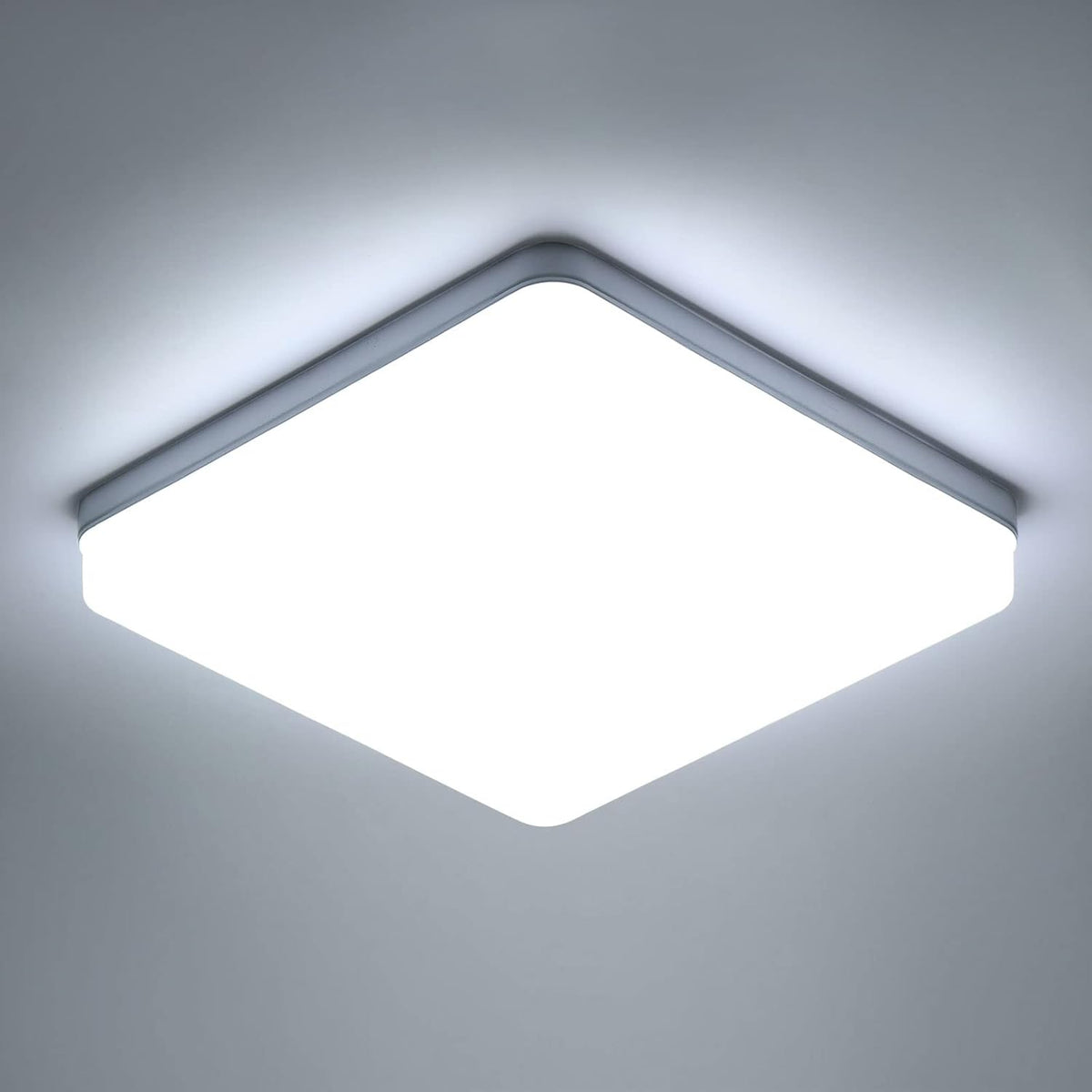 Riserva LED Ceiling Light, 36W Square LED Ceiling Lights Indoor Cool White 6500K, 4050LM Bright Panel Lighting for Bedroom, Kitchen, Hallway, Outside Porch