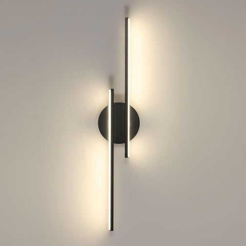 Riserva LED Wall Light 24W, Wall Lamp Modern Black, 4500K Neutral Light, Linear Wall Sconce Aluminum for Bedroom, Living Room, Dining Room, Study, Corridor, Hotel