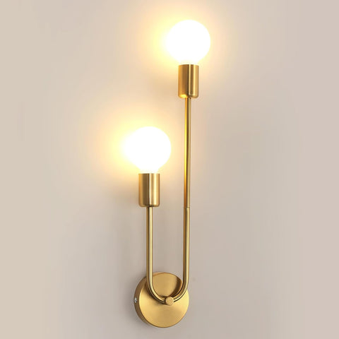 Riserva Gold Wall Light E27, Wall Lamp Retro Industrial for Bedroom, Living Room, Dining Room, Staircase, Café, Hotel (Bulb not Included)