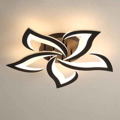Riserva LED Ceiling Light, 60W 6500LM Mordern LED Ceiling Lights Warm White 3000K, Creative Petals Design, Acrylic Chandelier for Living Room Bedroom Dining Room (Dia 60cm)