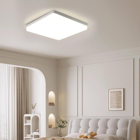 Riserva LED Ceiling Light, 48W Ceiling Lamp Square, 4000K White Panel Lamp Modern for Kitchen, Bedroom, Living Room, Hallway, Balcony