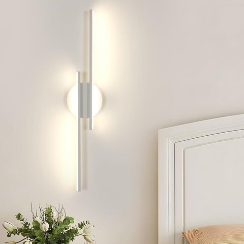 Riserva Modern LED Wall Light, 24W Linear Wall Sconce White, 4500K Neutral Light, Wall Lamp Aluminum for Bedroom, Living Room, Dining Room, Hallway