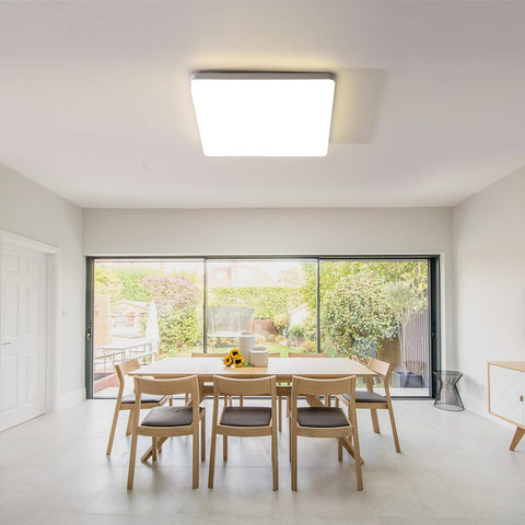 Riserva LED Ceiling Light, 48W Ceiling Lamp Square, 4000K White Panel Lamp Modern for Kitchen, Bedroom, Living Room, Hallway, Balcony