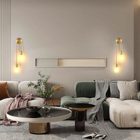 Riserva Gold Wall Light E27, Wall Lamp Retro Industrial for Bedroom, Living Room, Dining Room, Staircase, Café, Hotel (Bulb not Included)