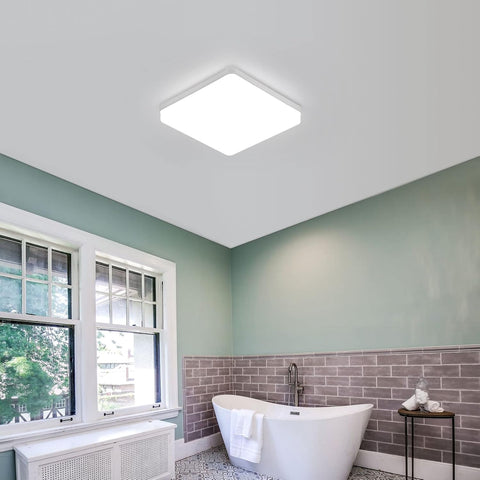 Riserva LED Ceiling Light, 36W Square LED Ceiling Lights Indoor Cool White 6500K, 4050LM Bright Panel Lighting for Bedroom, Kitchen, Hallway, Outside Porch