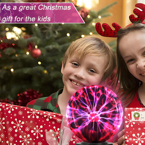 Riserva 6 Inch Magic Plasma Ball, Touch and Sound Sensitive Globe Plasma Lamp, Plug in Sphere Night Light, Magic Light for Decorations, Bedroom, Party